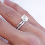Stunning 0.6 TCW Round Moissanite Stones In Full Eternity Wedding Band 4