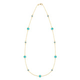 6.0 TCW Round Topaz Lab Made Diamond- December Birthstone Necklace 1