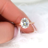Stunning 3.0 CT Oval Moissanite Engagement Ring with Solitaire Design 8
