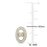 Round Cut Cubic Zirconia in 925 Sterling Silver Earrings 2