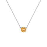 0.84 TCW Round Citrine Lab Made Diamond-November Birthstone Necklace 5