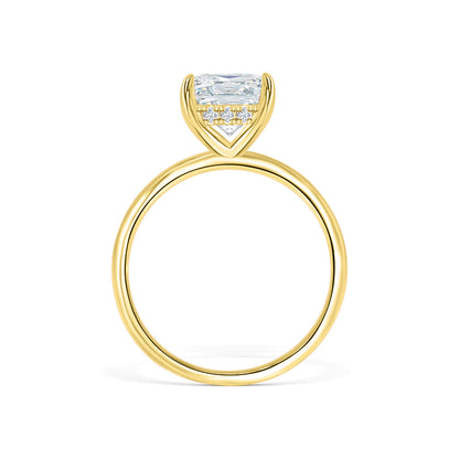Stunning 3.0 CT Radiant Moissanite Engagement Ring in Hidden Halo Design 3