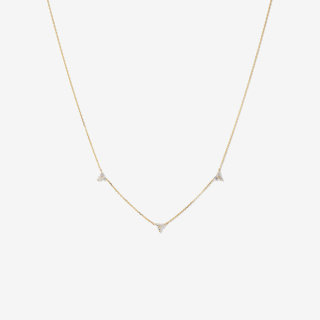 Round Cut Cubic Zirconia in 925 Sterling Silver Necklace 1