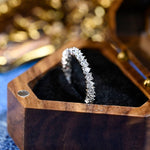 0.9 TCW Heart Cut Pave Moissanite Bridal Wedding Band 9
