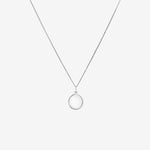Round Cut Cubic Zirconia in 925 Sterling Silver Necklace 1