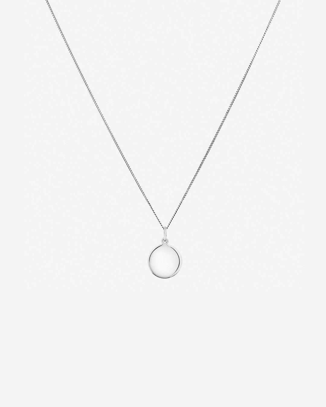 Round Cut Cubic Zirconia in 925 Sterling Silver Necklace 1