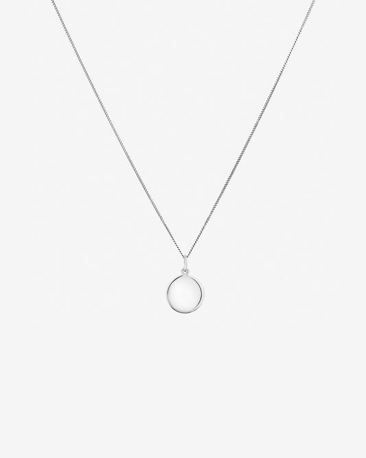 Round Cut Cubic Zirconia in 925 Sterling Silver Necklace 1