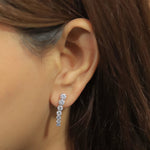 2.0 TCW Round Cut Moissanite Danglers Earrings in Gold 4