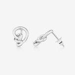 Round Cut Cubic Zirconia in 925 Sterling Silver Earrings 2