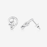 Round Cut Cubic Zirconia in 925 Sterling Silver Earrings 2