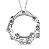 Round Cut Cubic Zirconia in 925 Sterling Silver Necklace 5