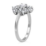 Round Cut Halo Style Cubic Zirconia in 925 Sterling Silver Ring 4