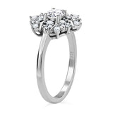 Round Cut Halo Style Cubic Zirconia in 925 Sterling Silver Ring 4