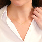 Customized Letter Pendant Necklace in Solid Gold 4