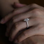 Stunning 1.0 - 2.0 CT Marquise Moissanite Engagement Ring with Pave Design 6
