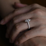 Stunning 1.0 - 2.0 CT Marquise Moissanite Engagement Ring with Pave Design 6