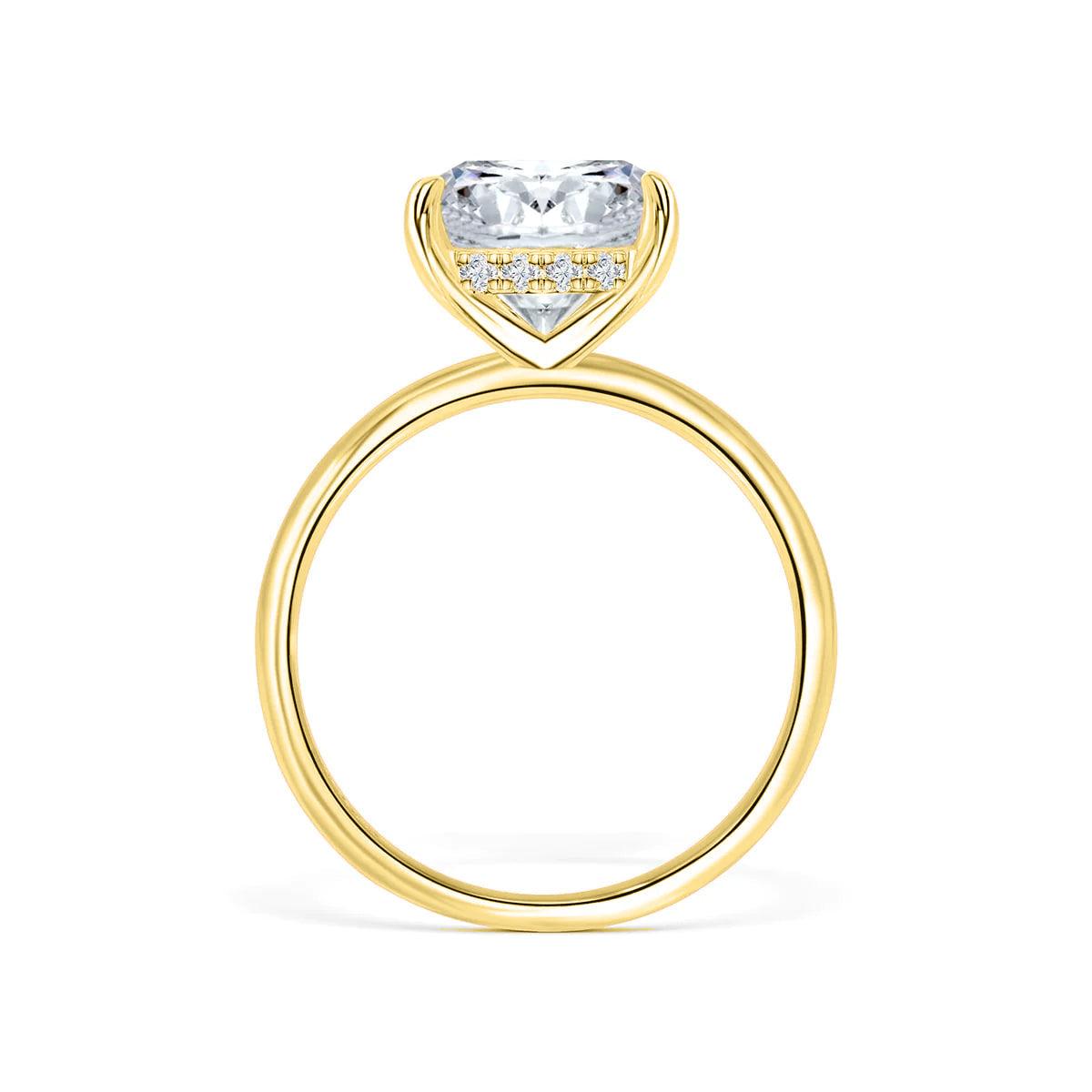 Stunning 3.5 CT Cushion Moissanite Engagement Ring with Hidden Halo Design 4