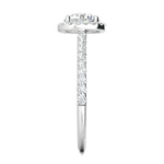 Stunning 0.4 TCW Cushion Moissanite Stones Halo and Pave Wedding Band 4