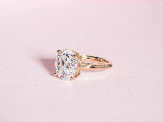 Classic 5.0 CT Oval Moissanite Engagement Ring with Solitaire Design 1