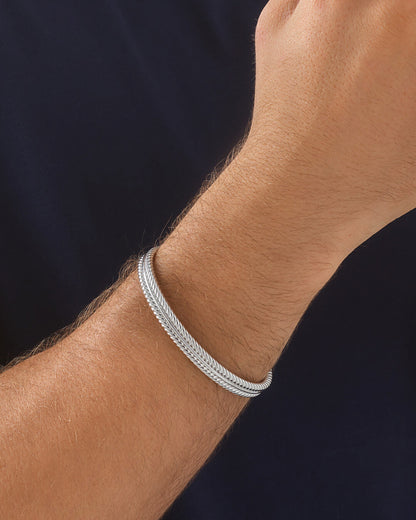 Round Cut Cubic Zirconia in 925 Sterling Silver Bracelet 2