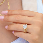 Stunning 0.4 TCW Round Moissanite Stones With Full Eternity Wedding Band 7