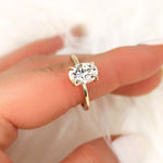 Stunning 2.5 CT Oval Moissanite Engagement Ring with Solitaire Design 5