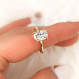 Stunning 2.5 CT Oval Moissanite Engagement Ring with Solitaire Design 5