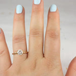 Stunning 1 CT Round Moissanite Engagement Ring With Solitaire Design 4
