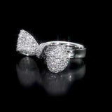 Round Cut Cubic Zirconia in 925 Sterling Silver Wedding Bands 7