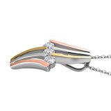 Round Cut Cubic Zirconia in 925 Sterling Silver Necklace 4