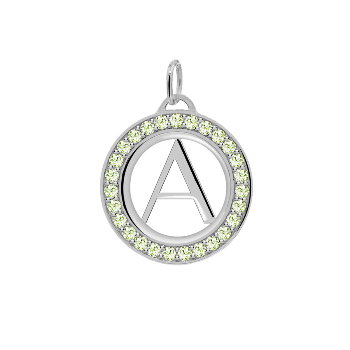 0.21 TCW Round Peridot Lab Made Diamond- August Birthstone Pendant Necklace 7