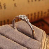 Stunning 1.0 CT Round Cut Moissanite Engagement Ring with Three Stone Design 6