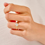 1.50 CT Round Cut Moissanite Bridal Ring Set with Plain Wedding Bands 7