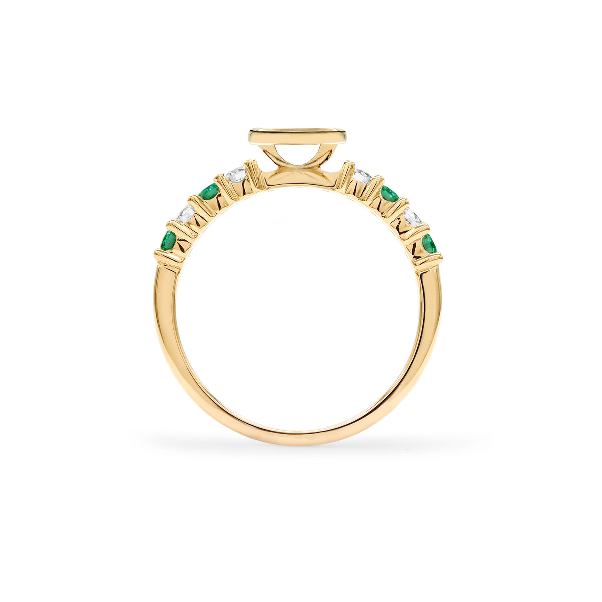 0.24TCW Round Emerald Lab Made Diamond- May Birthstone Engagement Ring 4