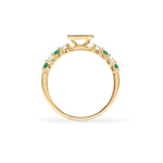 0.24TCW Round Emerald Lab Made Diamond- May Birthstone Engagement Ring 4