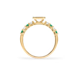 0.24TCW Round Emerald Lab Made Diamond- May Birthstone Engagement Ring 4