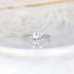 Stunning 1.75 CT Radiant Moissanite Engagement Ring with Solitaire Design 1