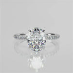 Stunning 2.11 CT Oval Moissanite Engagement Ring with Pave Design 4