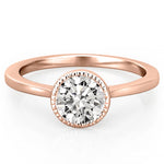 Stunning 0.50-1.50 CT Round Moissanite Engagement Ring With Bezel Design 5