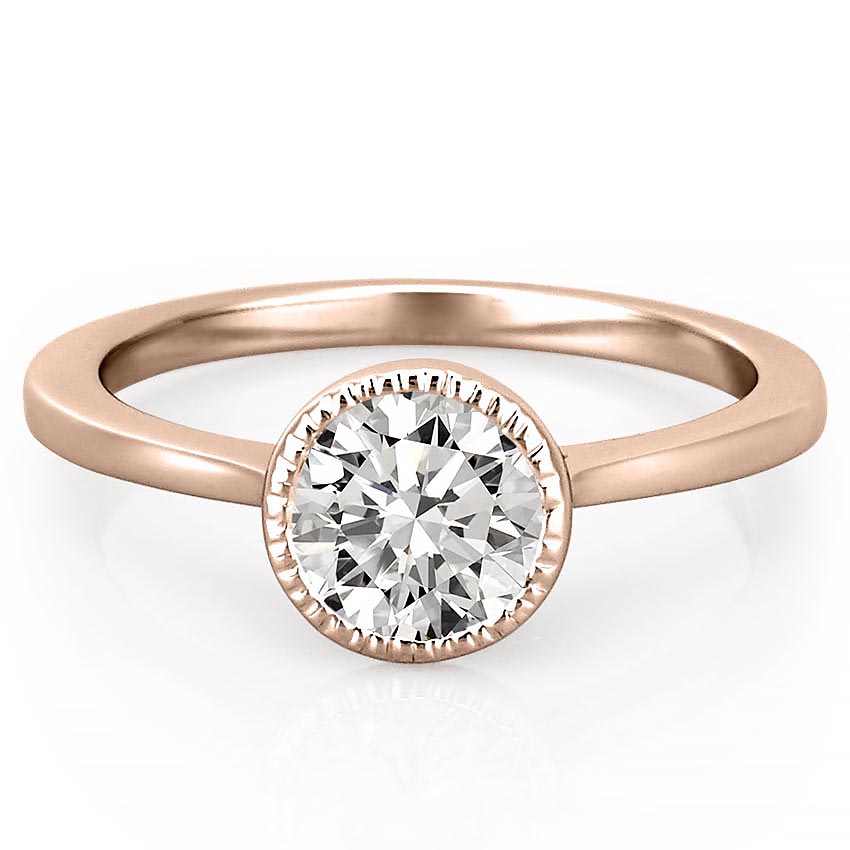 Stunning 0.50-1.50 CT Round Moissanite Engagement Ring With Bezel Design 5