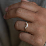Stunning 0.2 TCW Baguette Moissanite Stones Curved Wedding Bands 5