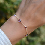 2.12 TCW Round Amethyst Lab Made Diamond- February Birthstone Bracelets 3