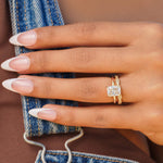 Stunning 0.3 TCW Round Moissanite Stones Saddie Braided Wedding Bands 6