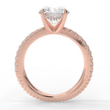 Stunning 2.0 CT Round Moissanite Engagement Ring with Criss-cross Pave Design 9