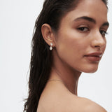 4.0 TCW Oval Cut Moissanite Stud Jacket Earrings in Gold 1