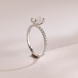 Stunning 1.0 - 2.0 CT Radiant Moissanite Engagement Ring with Pave Design 7