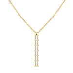 0.14 CT Baguette April Lab Made Diamond- April Birthstone Necklace 1