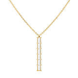 0.14 CT Baguette April Lab Made Diamond- April Birthstone Necklace 1