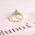 Stunning 1.0 - 2.0 CT Oval Moissanite Engagement Ring with Cluster Design 3