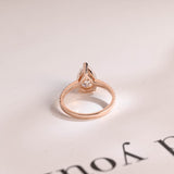 Stunning 1.0 - 2.0 CT Pear Moissanite Engagement Ring with Pave Design 3